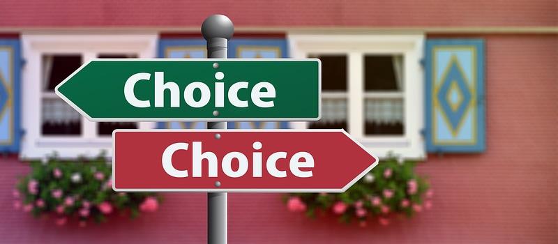 choice signposts in different directions