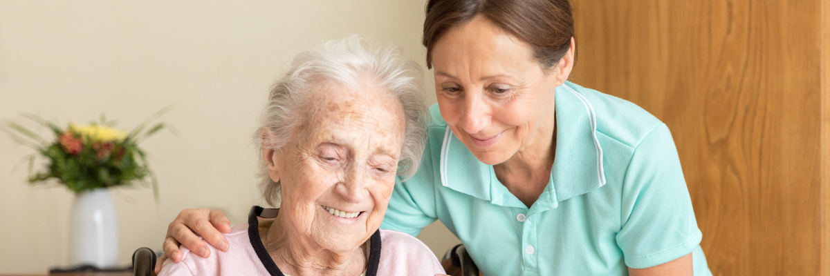 carer with senior with dementia